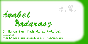 amabel madarasz business card